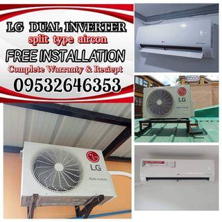 LG STANDARD DUAL INVERTER SPLIT TYPE AIRCON BRAND NEW SEALED WITH FREE INSTALLATION