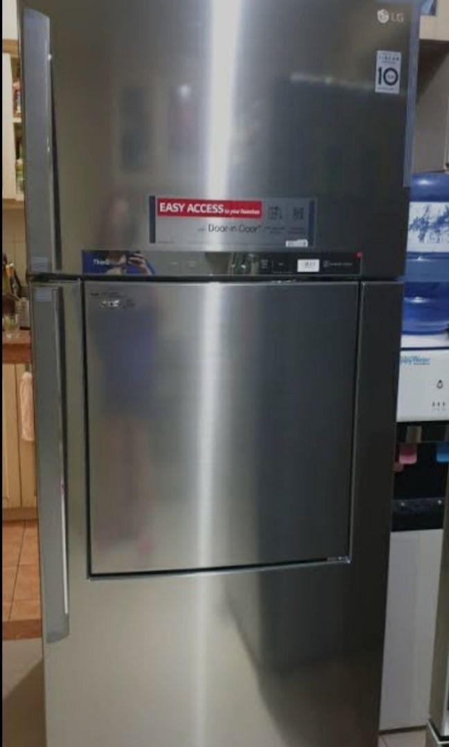 LG TWO DOOR TOP FREEZER WITH SMART WIFI REFRIGERATOR INVERTER, TV