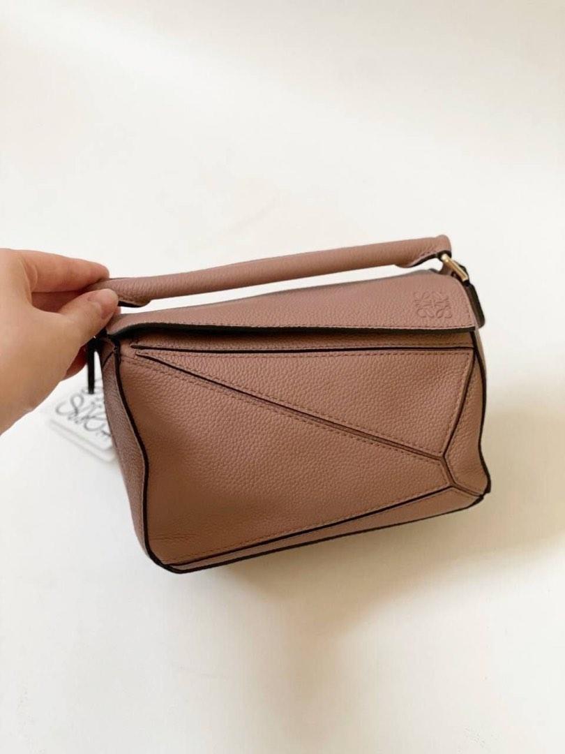 Loewe Mini Puzzle Bag in Dark Blush Size 18cm x 12cm