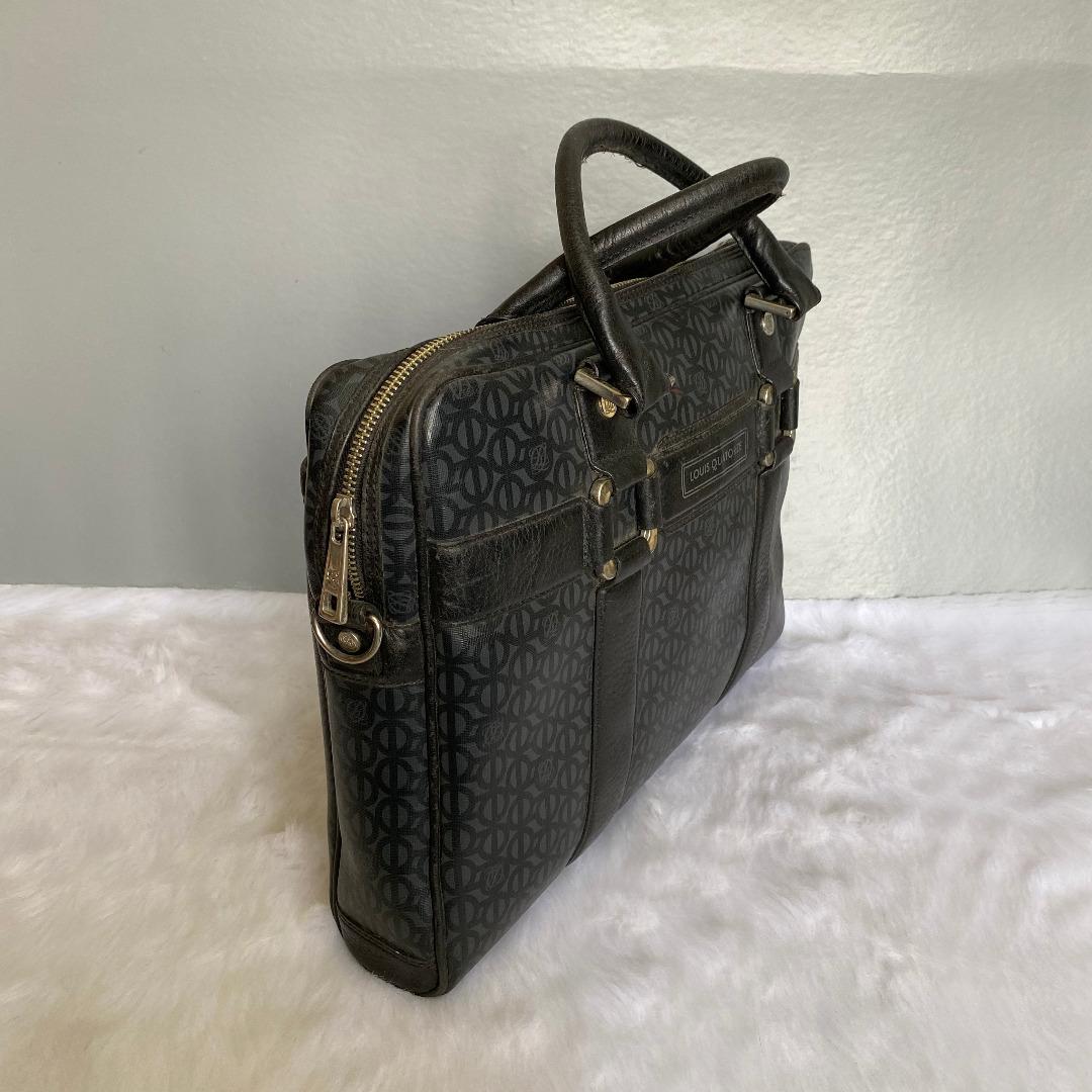 Louis Quatorze Navy Monogram Briefcase Document Laptop Bag (Category: Briefcases) located in Mandaue City. Submitted by great.style.shoppe (Listing ID 1182356050, Image 2). Description: In very good condition. Crafted in PVC. 100% authentic!!! 14 inches x 11 inches x 2 inches.