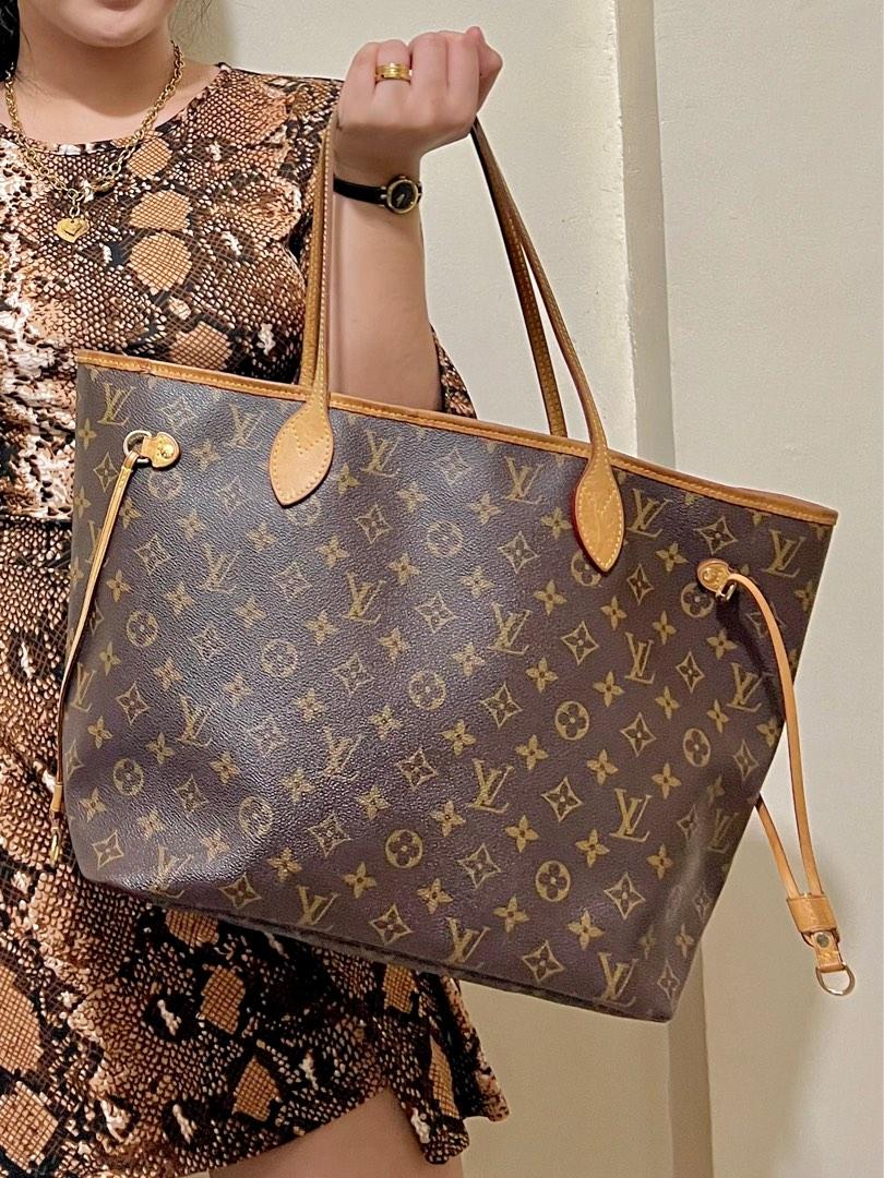 Authentic LV Neverfull MM Damier Ebene, Luxury, Bags & Wallets on Carousell