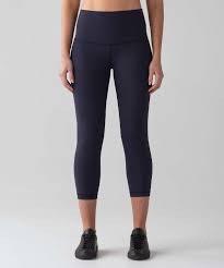 Lululemon Wunder Under Crop Hi Rise Full on Luxtreme 21 in Black