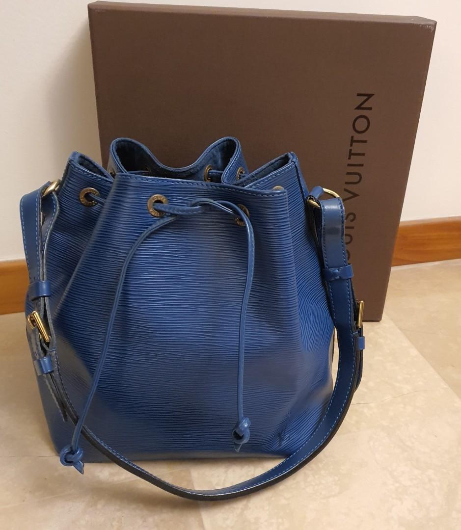Louis Vuitton, Bags, Louis Vuitton Blue Toledo Epi Noe Mm Leather Shoulder  Bag