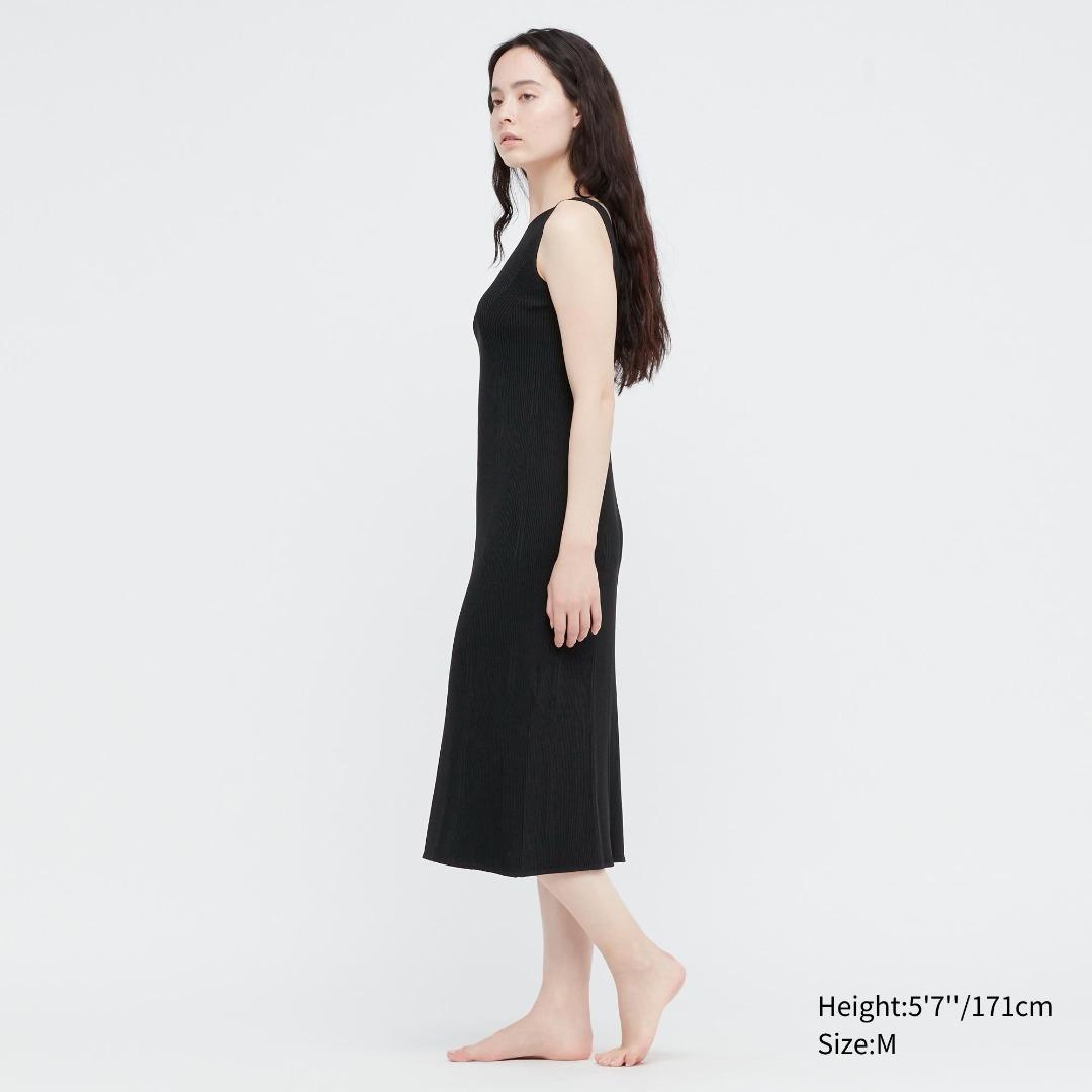(M) BNWT Uniqlo Mame Kurogouchi 3D Knit Ribbed Sleeveless Dress in Black