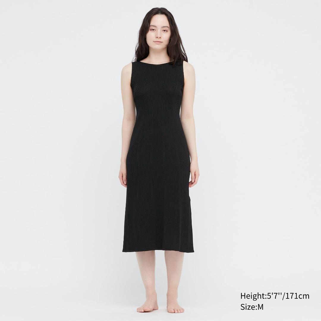 (M) BNWT Uniqlo Mame Kurogouchi 3D Knit Ribbed Sleeveless Dress in Black