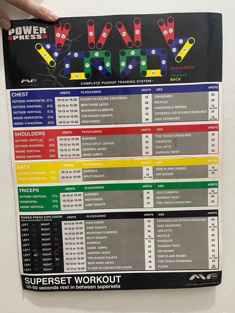 Power press workout calendar discount