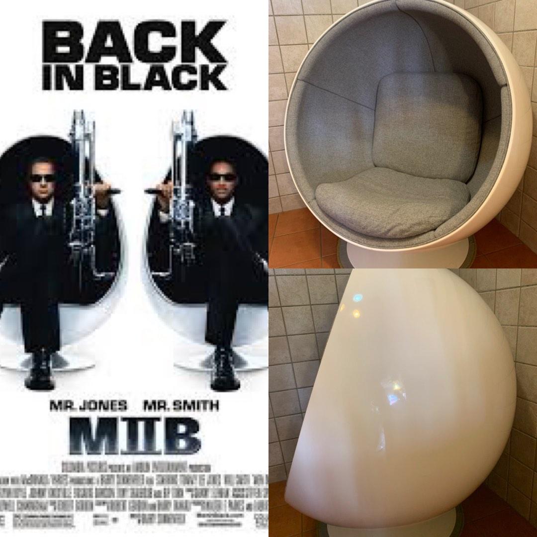 MIB Ball Chair by Eero Aarnio Fibreglass Grey Free Delivery