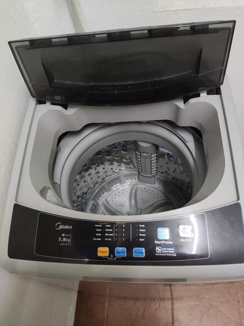 Midea Washing Machine 7.5kg, TV & Home Appliances, Washing Machines and