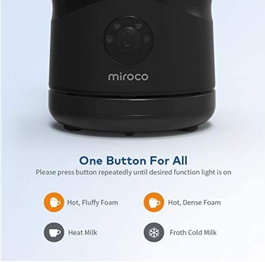 Milk Frother , Miroco Electric Milk Steamer Soft Foam Maker for Hot and