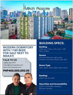 Modern 7-Storey Dormitory Building For Sale in Pasay City Near Makati Business District