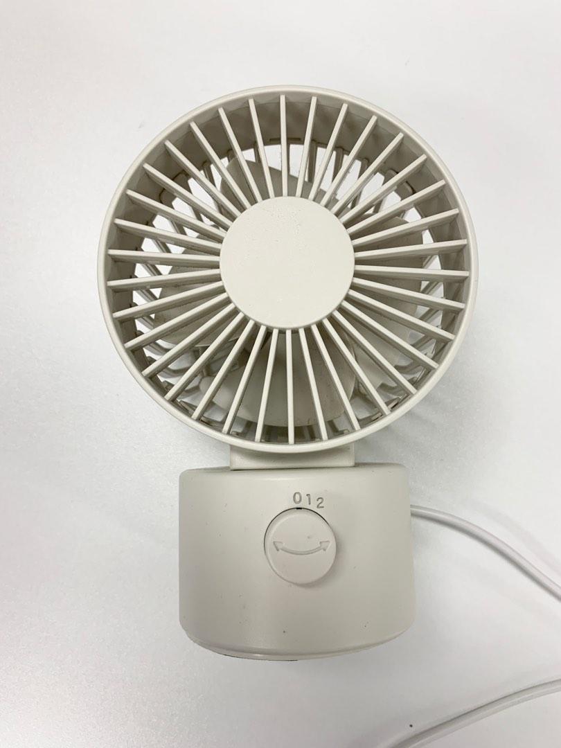MUJI Low Noise USB Desk Fan Swing Type, 家庭電器, 冷氣機及暖風機 Carousell