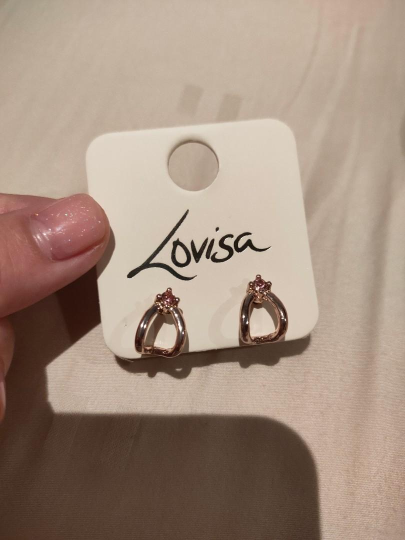 NEW LOVISA EARRING DESIGNED ROSE GOLD CURVE SHAPE