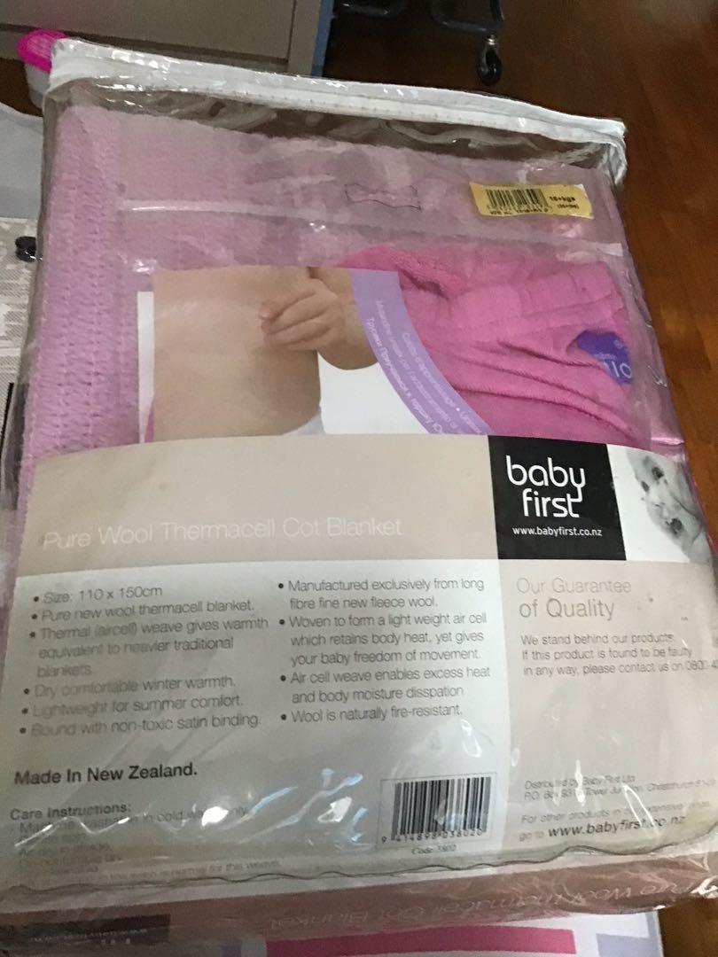 New Pure Wool Thermacell Cot Blanket, Babies & Kids, Bathing & Changing
