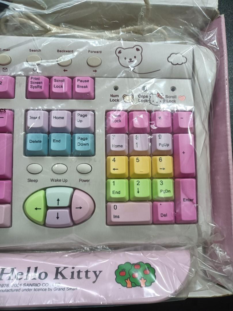 Original vintage hello kitty computer keyboard computers tech parts