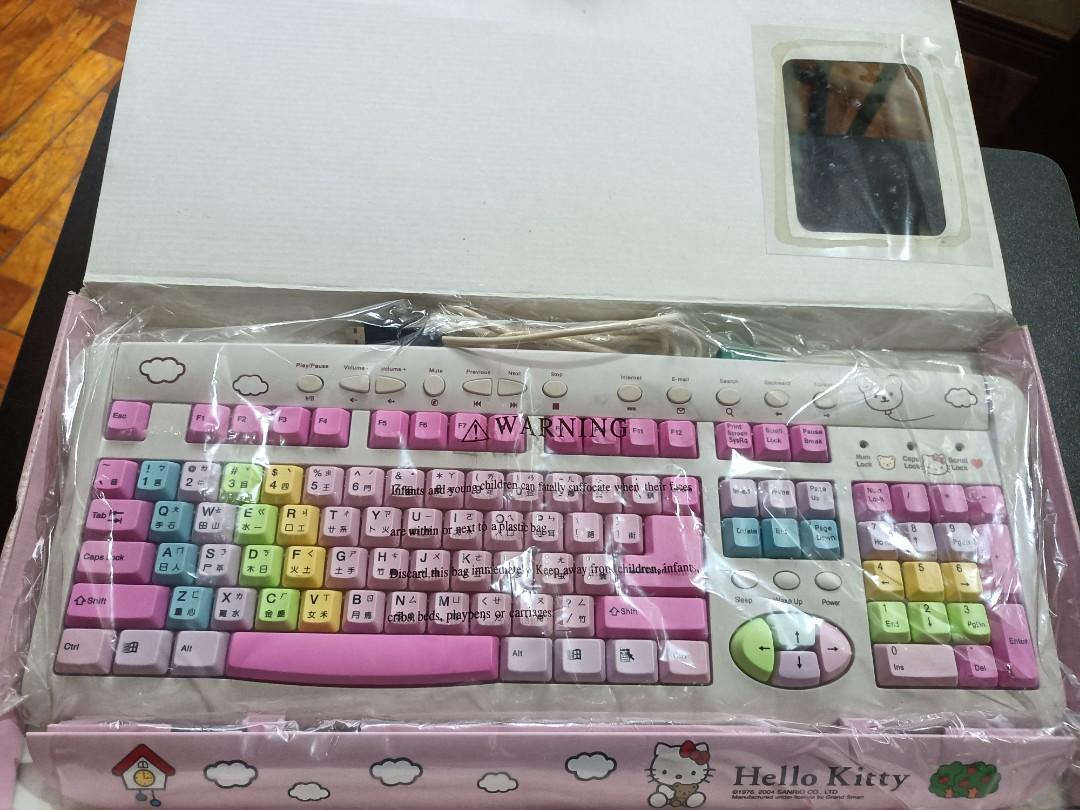 Original vintage hello kitty computer keyboard computers tech parts