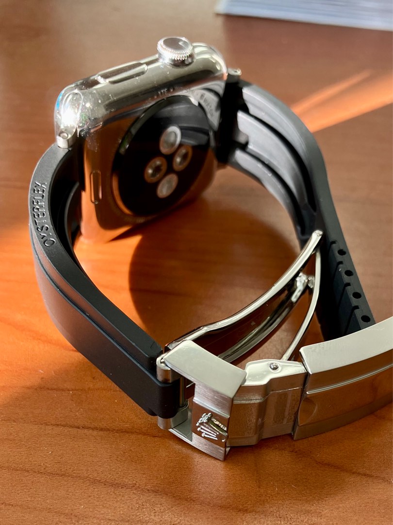 Oysterflex Strap for Apple Watch, Luxury, Watches on Carousell