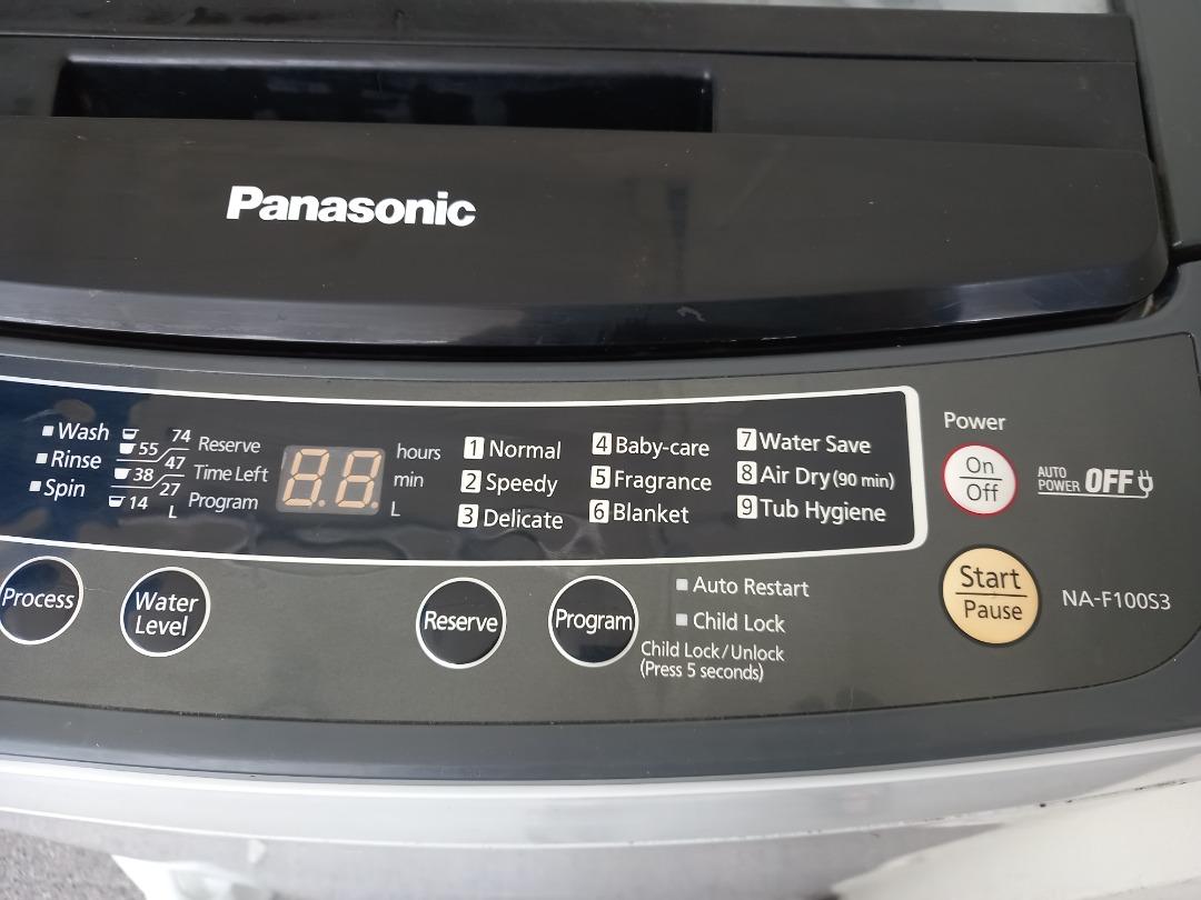 Panasonic 10kg top loading, NAF100S3, TV & Home Appliances, Washing