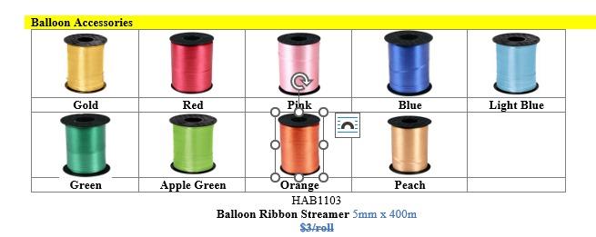 poly ribbon streamer 5mm x 400m, Hobbies & Toys, Toys & Games on Carousell