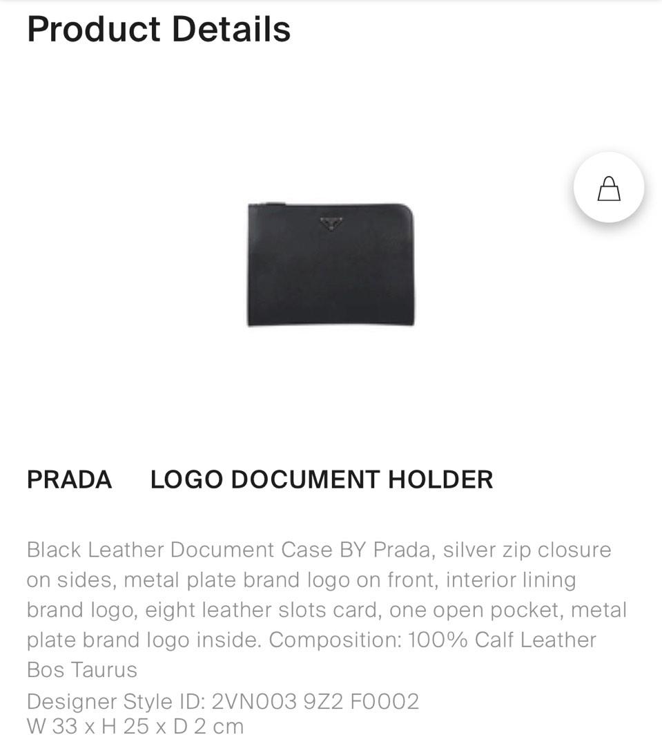 Prada logo document holder clearance