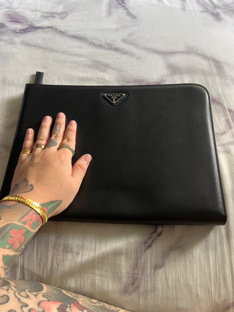 Prada saffiano document holder clearance
