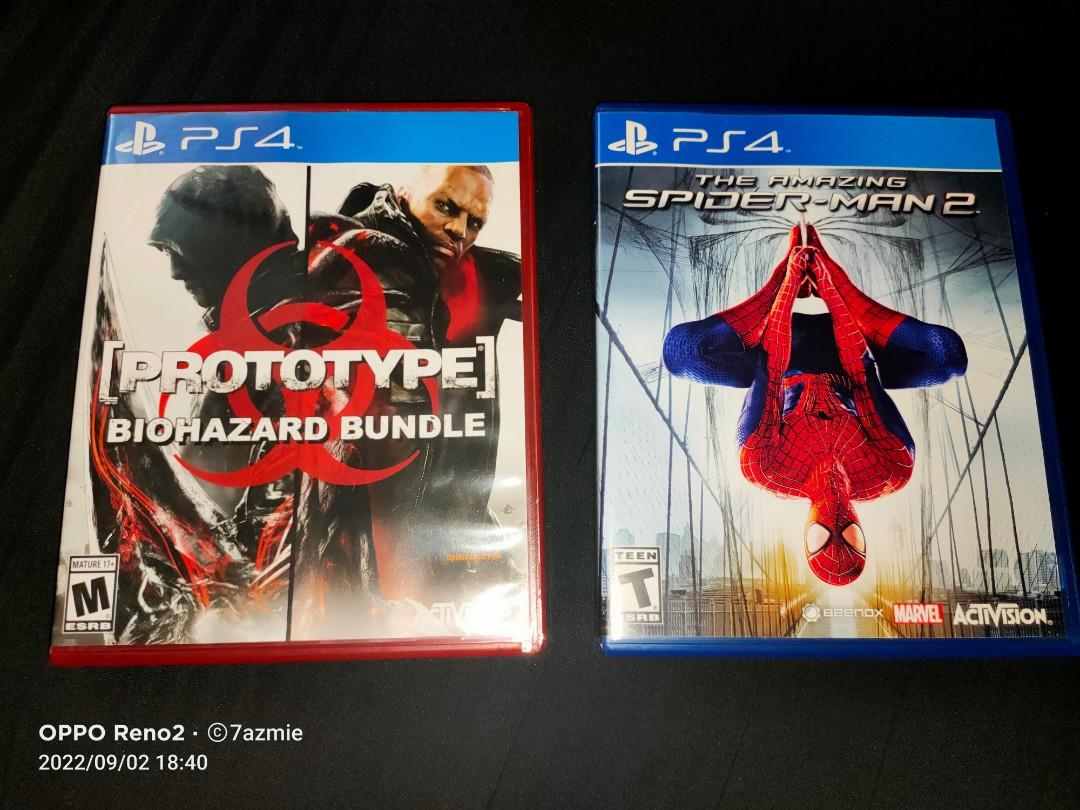 PROTOTYPE BIOHAZARD BUNDLE PS4 THE AMAZING SPIDER MAN 2 PS4