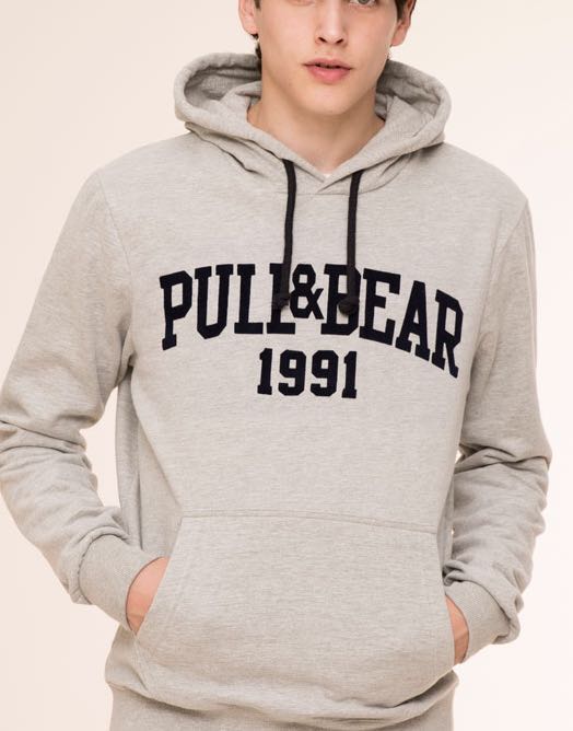 Pull and bear hoodie new arrivals grey