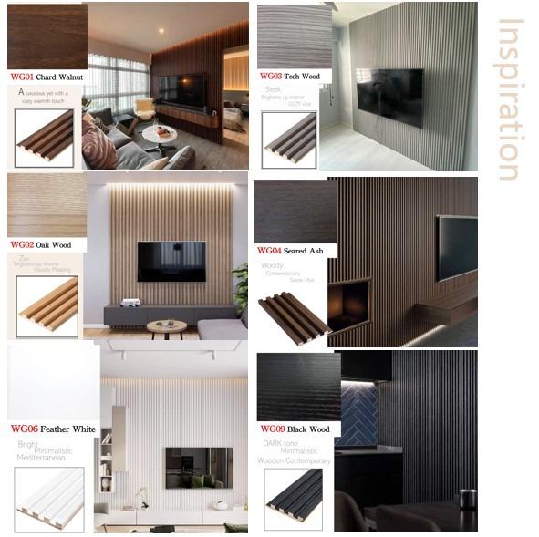 [READY STOCKS] Premium solid wood fluted panel stripes wall, Furniture ...