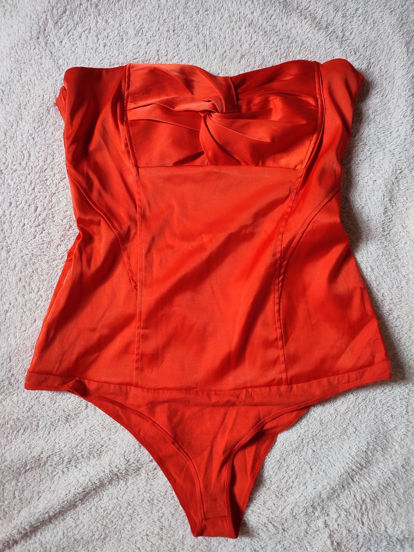 Red Bodysuit, Women's Fashion, Tops, Others Tops on Carousell