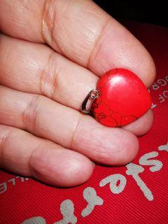 Red jasper heart pendant