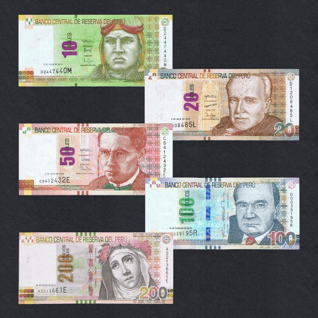SET 2012/2018 PERU 10 20 50 100 200 SOLES P-191 192 193 194 195 UNC >  BEAUTIFUL, Hobbies & Toys, Memorabilia & Collectibles, Currency on Carousell