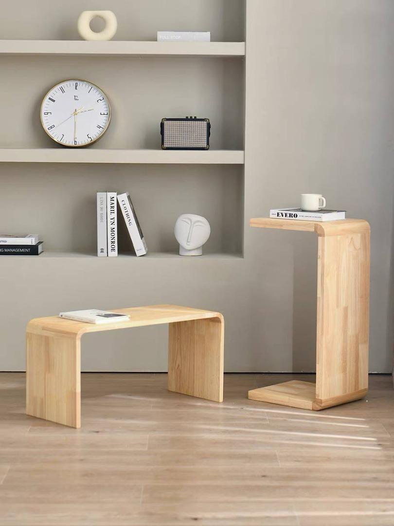 Minimalist Side/Coffee Table U-Shape Table C shape Bed Side Table Solid ...