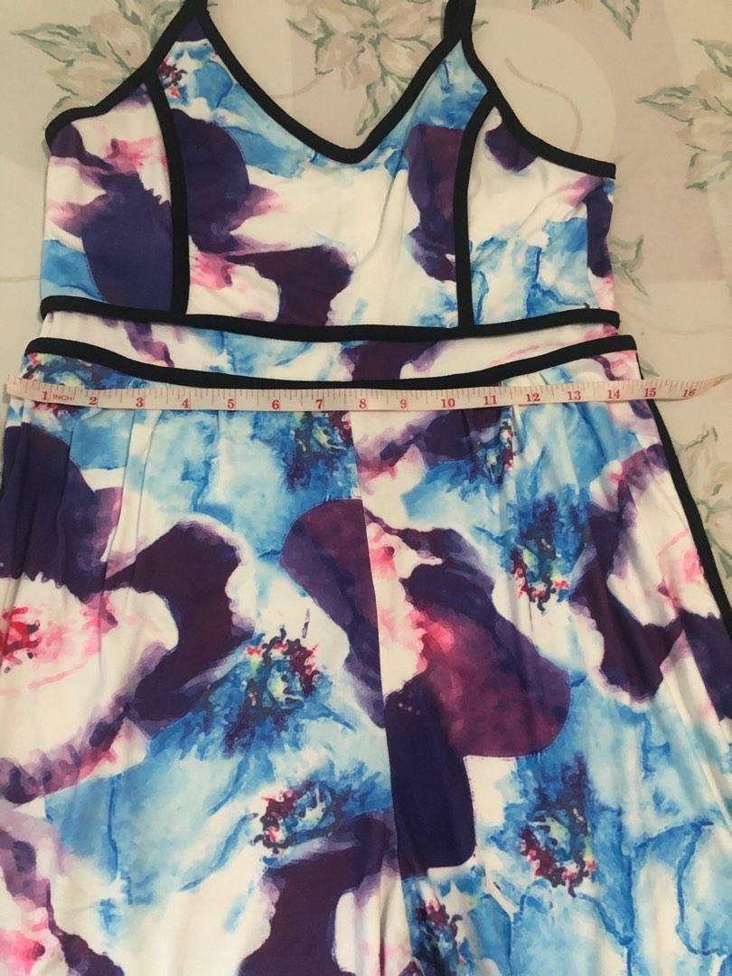 Soft watercolor floral jumpsuit, Women's Fashion, Dresses & Sets