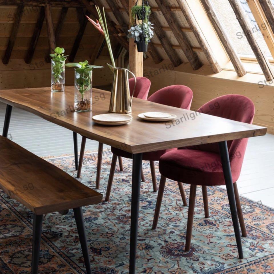 Solid Wood Dining Table Customised Study Table Office Table Natural ...
