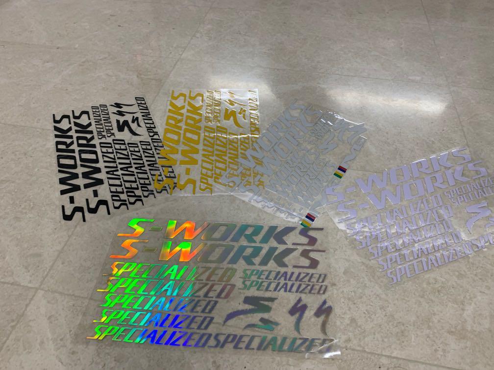 Specialized Decal MTB (Category: Parts & Accessories) located in Singapore. Submitted by bikeview (Listing ID 1024511928, Image 1). Description: BN specialized Decal vary colour Rainbom and metallic $20 Deal at seller location .