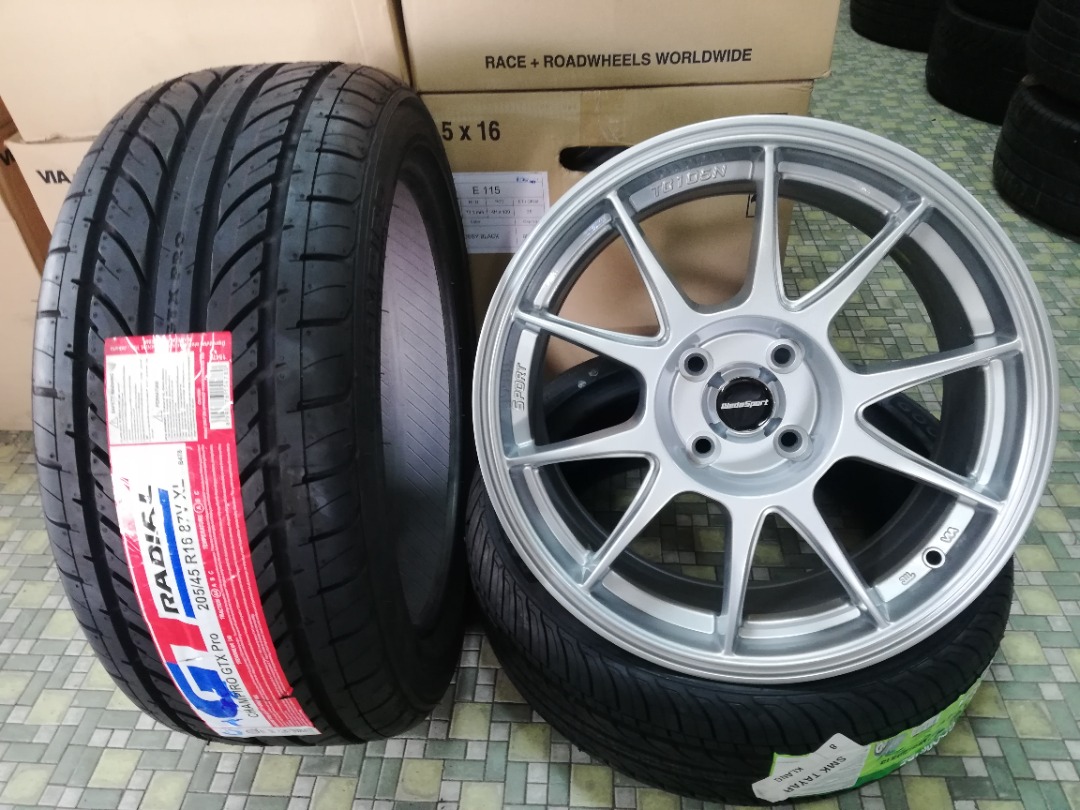 sport rim baru tc105n 16 inch package tayar baru 16, Auto Accessories