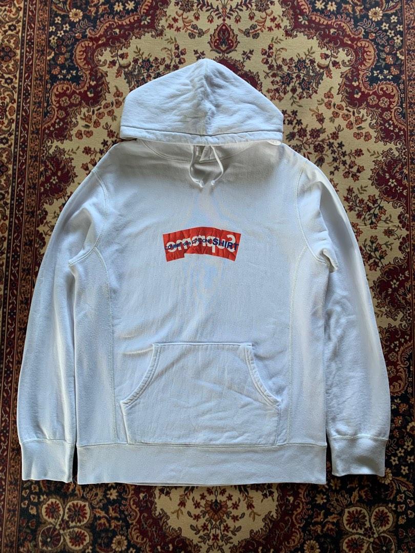 Supreme x cdg box logo hoodie Men s Fashion Tops Sets Hoodies