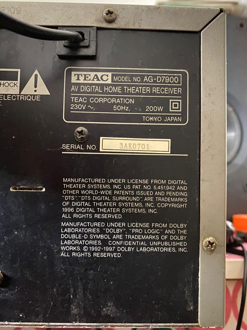 Teac av digital home theater receiver, Hobbies & Toys, Music & Media