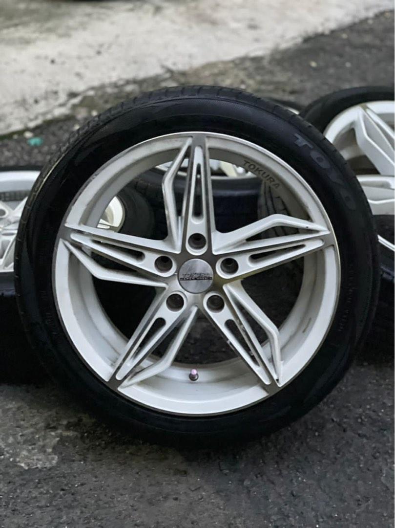 Tokura 17 inch sport rim Exora tyre 70, Auto Accessories on Carousell