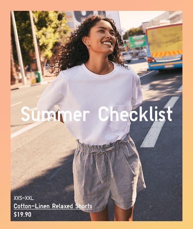 Uniqlo cotton cheap linen relaxed shorts