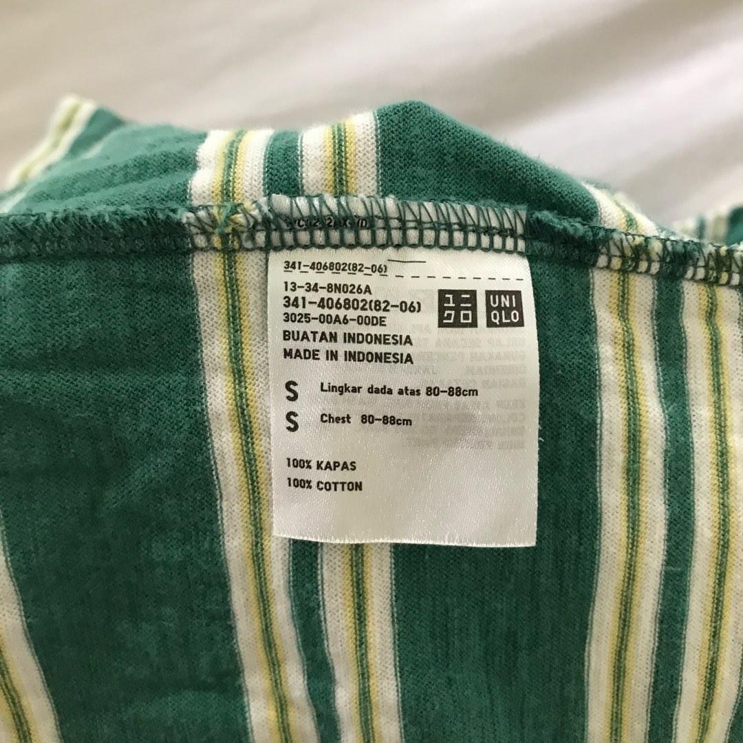 Uniqlo Green Stripes Tshirt