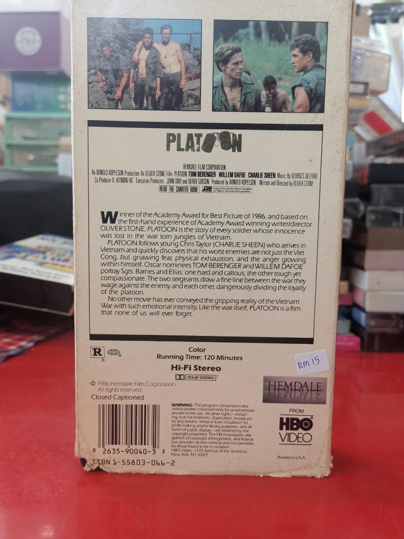 (VHS) BEST PICTURE 1986 PLATOON, Hobbies & Toys, Music & Media, CDs ...