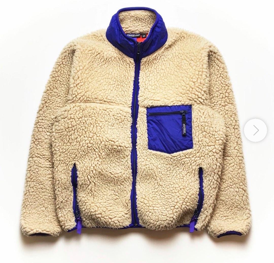 Vintage Patagonia Oatmeal Retro X Deep Pile Cardigan Fleece Jacket