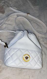 White versace bucket bag