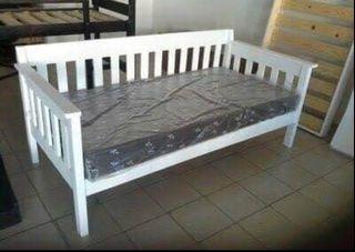 Wooden White Sofa Day Bed with foam. 09564751745