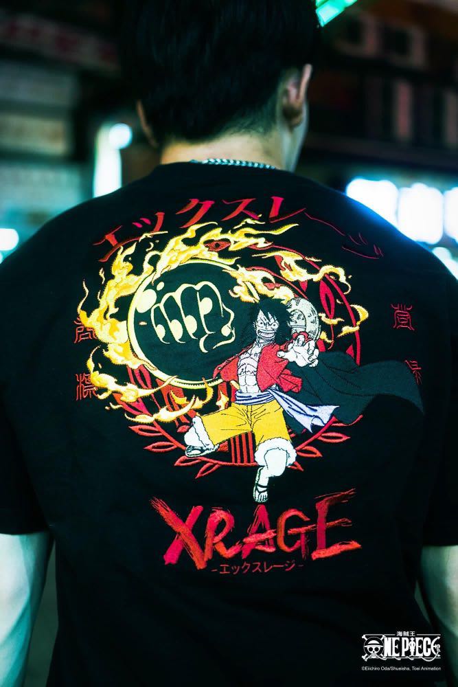 Xrage x one piece t shirt 路飛（ M size ), 男裝, 上身及套裝, T-shirt