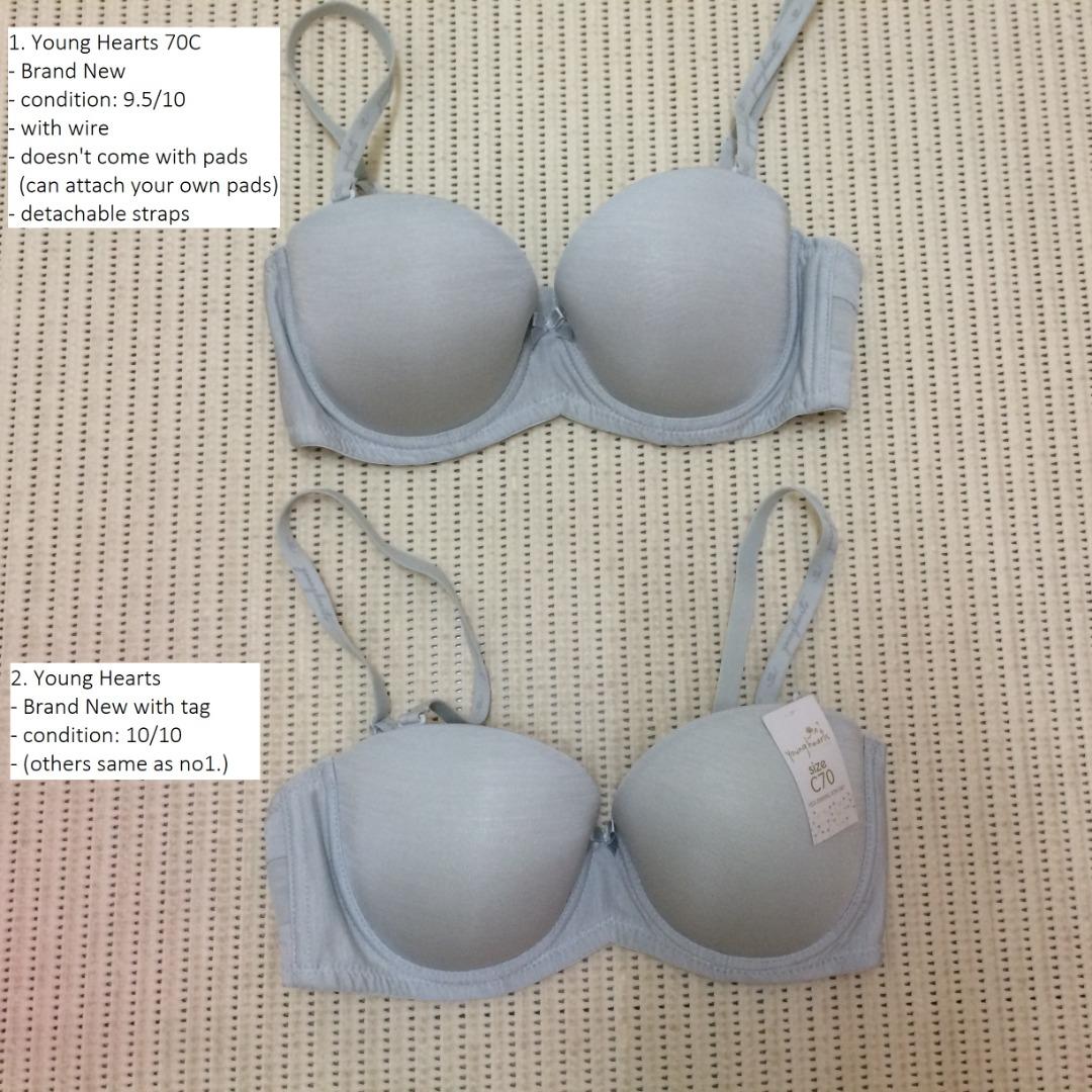 (70C / 32C) Young Hearts Bra (Pale / Pastel / Light / Baby Blue)