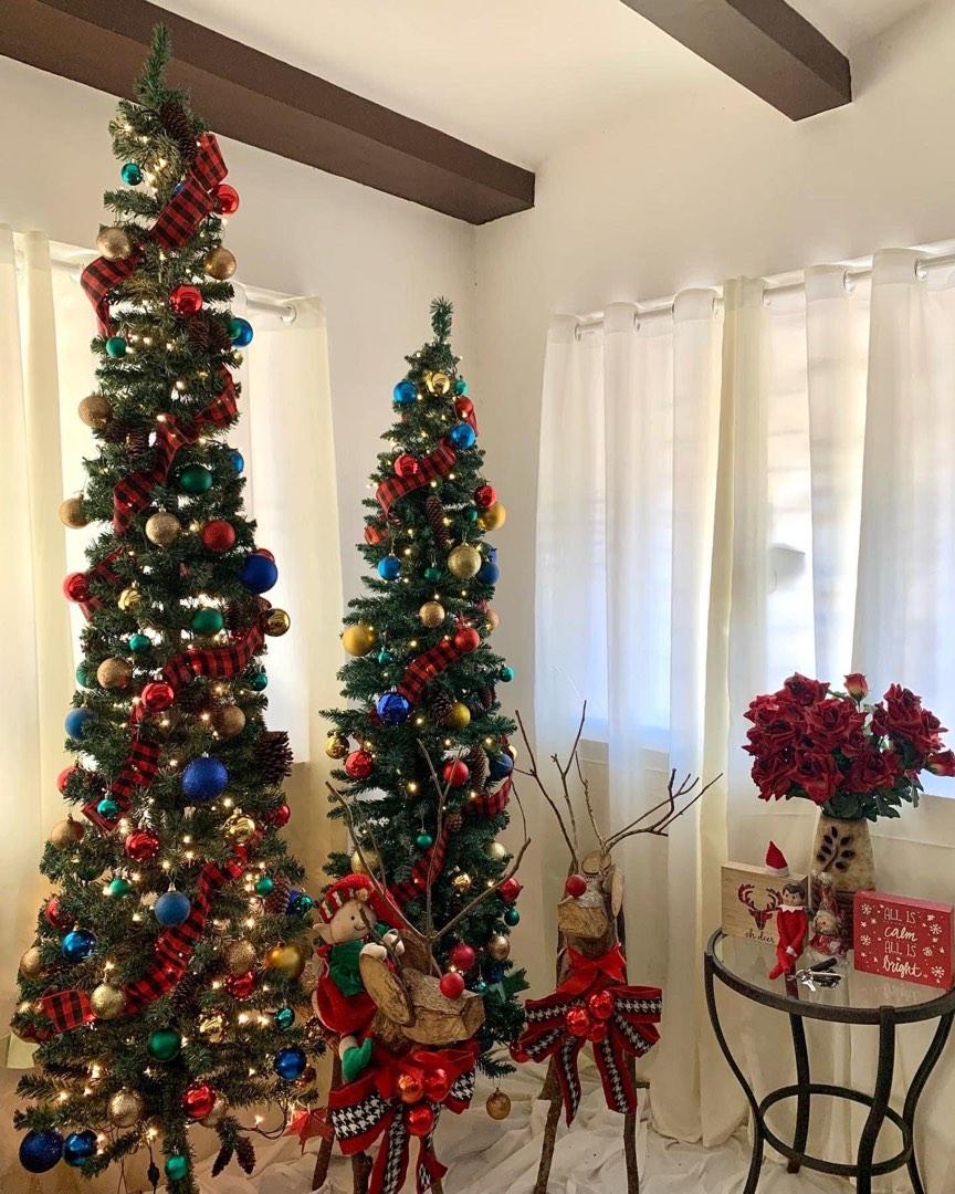 7 and 8 ft Slim Christmas trees for sale, Furniture & Home Living, Home Decor, Artificial Plants
