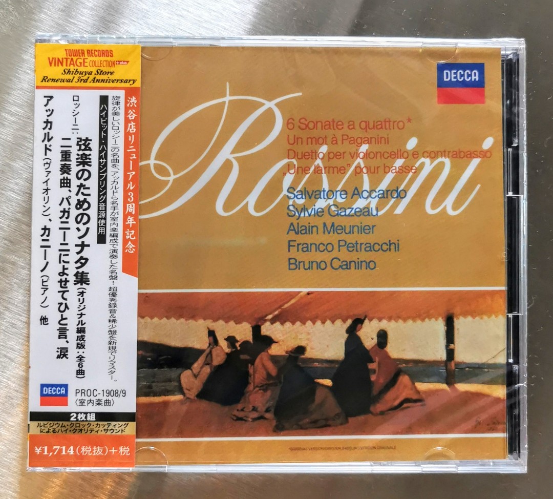 日版兩cd 羅西尼阿卡度Accardo Gioacchino Rossini 6 sonate a quattro