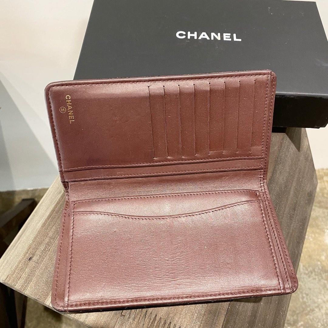 💯% Authentic Chanel Black Caviar Bi-Fold Long Wallet, Luxury