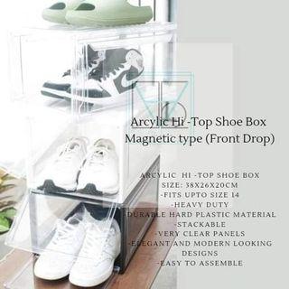Acrylic Shoebox front drop